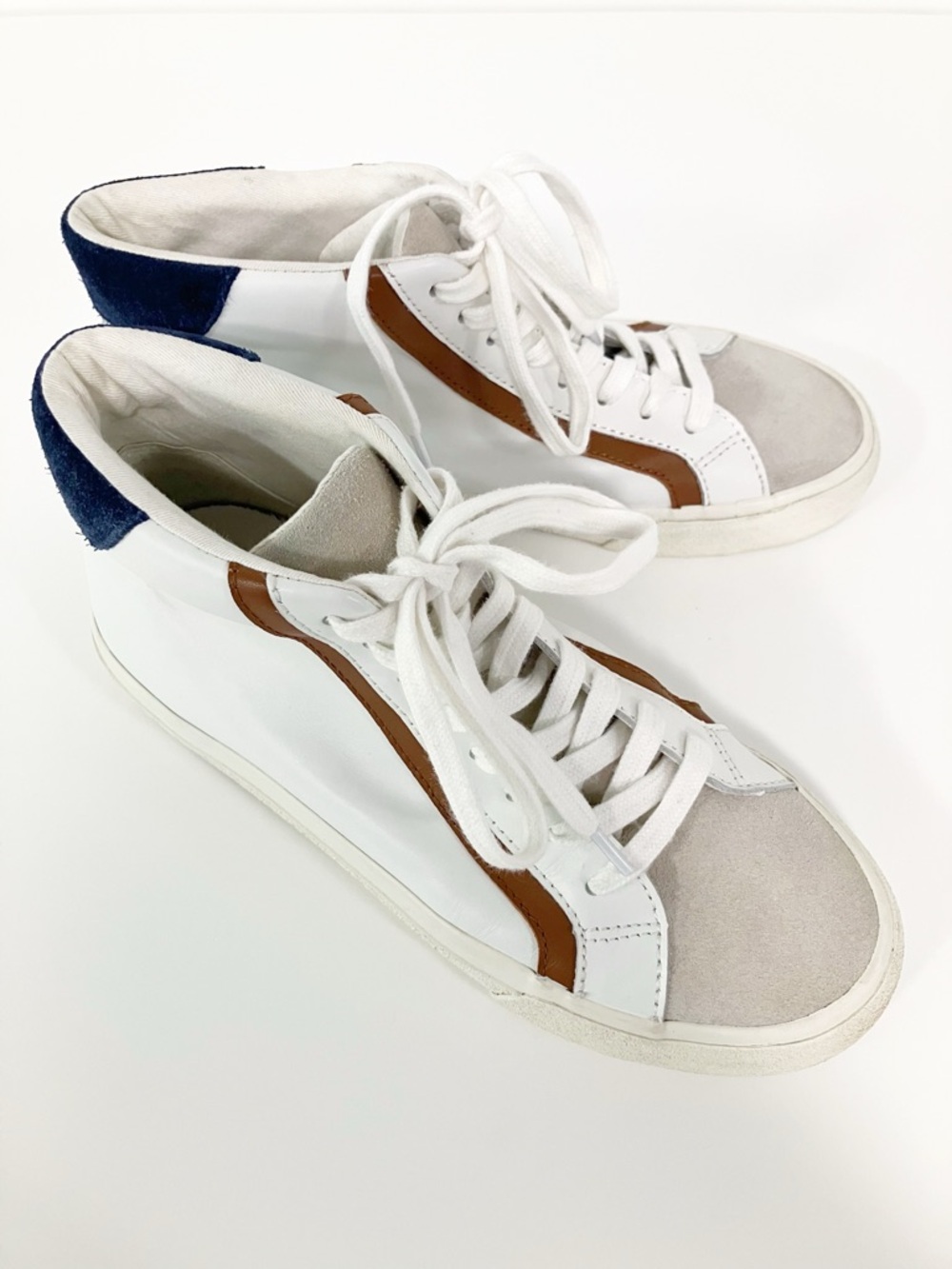 MWL Madewell | White Sidewalk High Top Sneakers 7.5 Casual Chic Streetwear